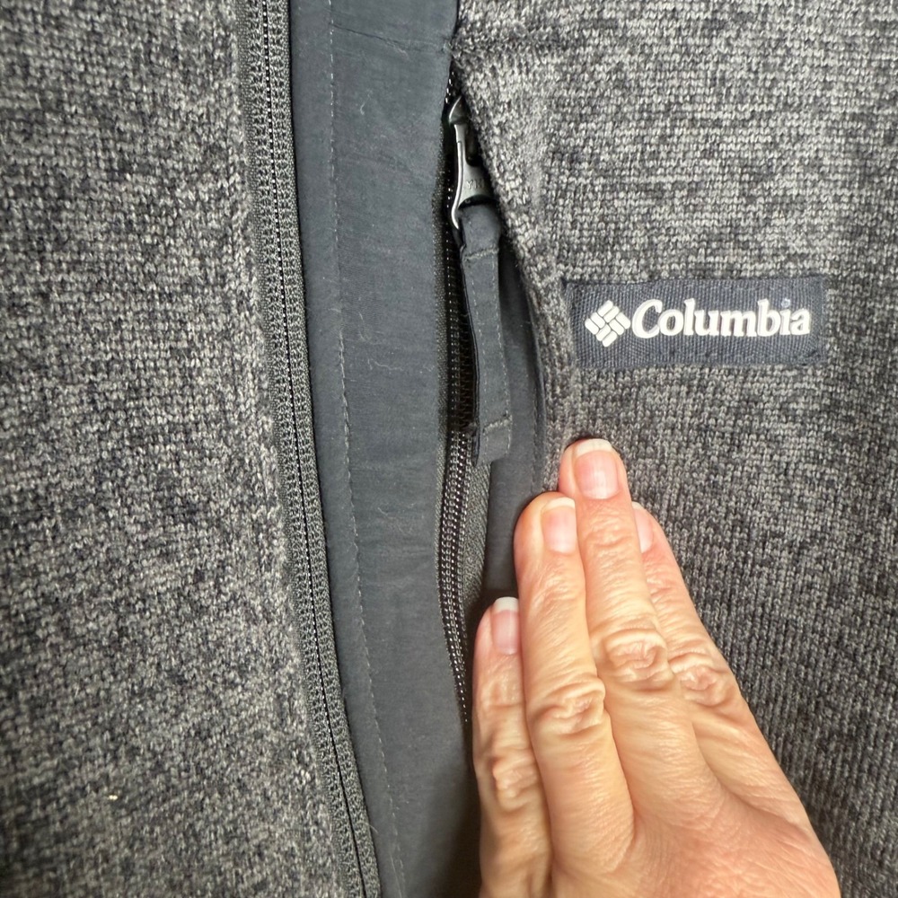Columbia Sweater Weather Full-Zip‎ Jacket Men's Sz M gray heathered - Picture 4 of 8